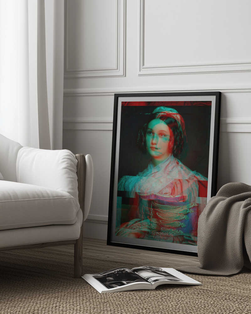 Verpixeltes Porträt einer Frau | Poster