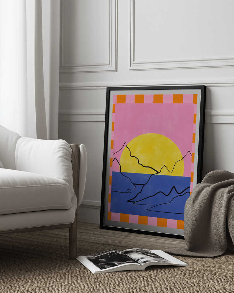 Retro Horizon Glow | Poster