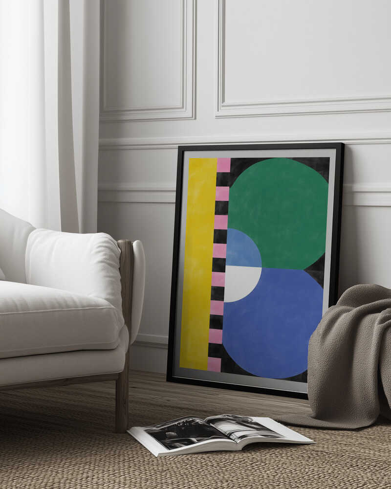 Bunte Geometrieblöcke und -formen | Poster