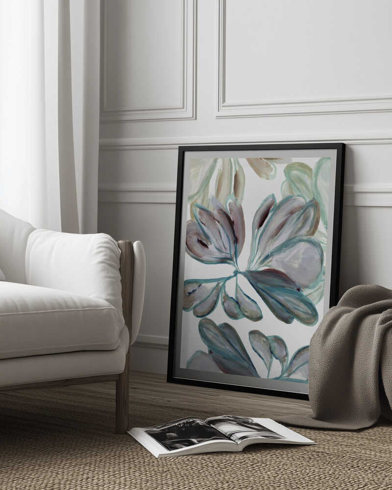 Aqua Floral 2 | Poster