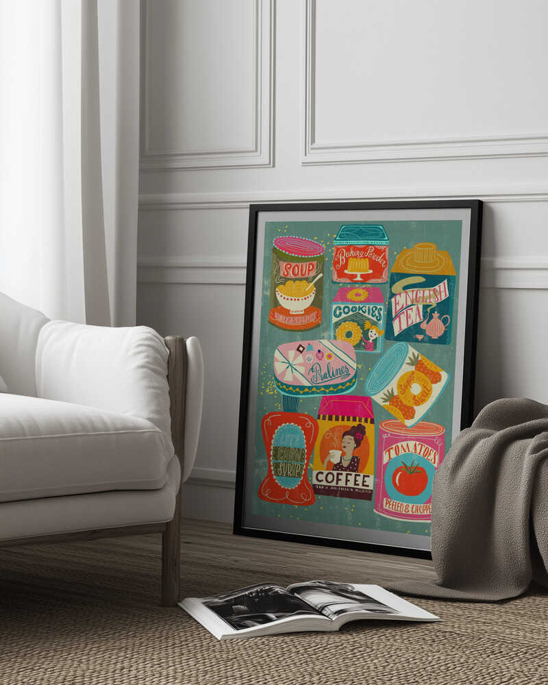 Colorful Pantry Turquoise | Poster