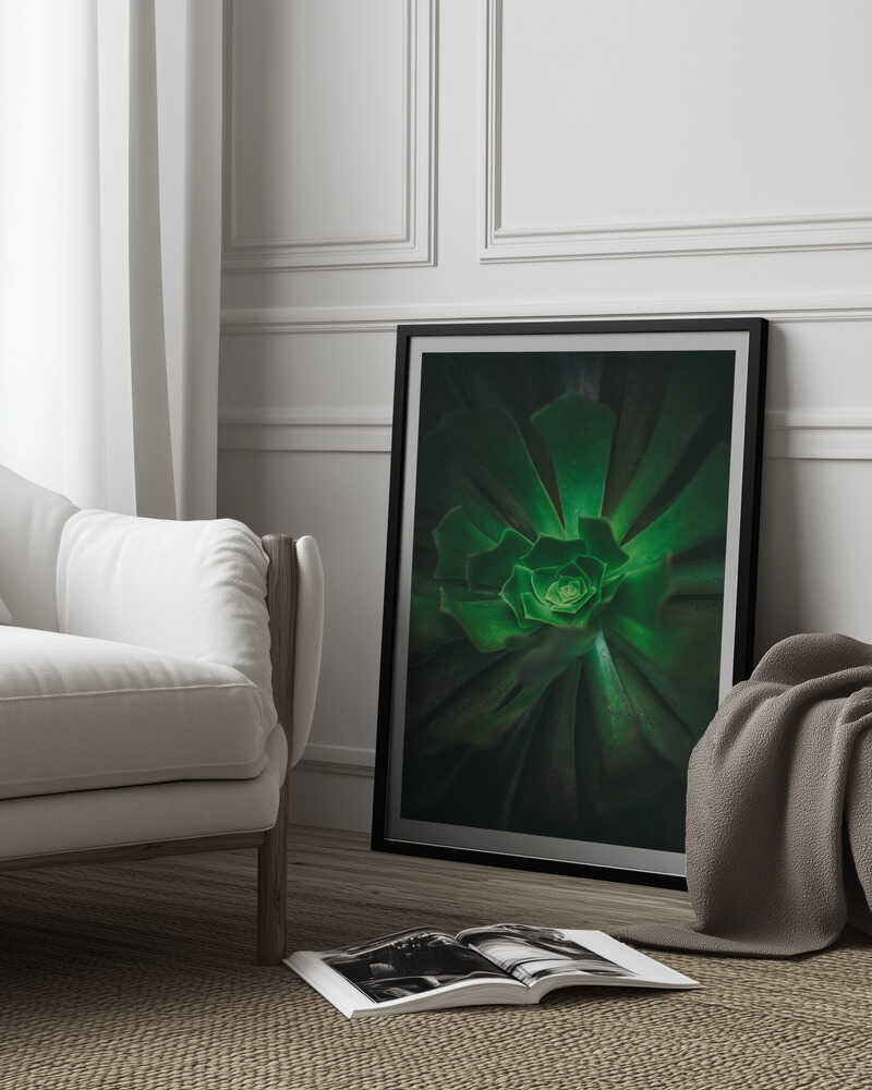 Green Spiral Bloom | Poster