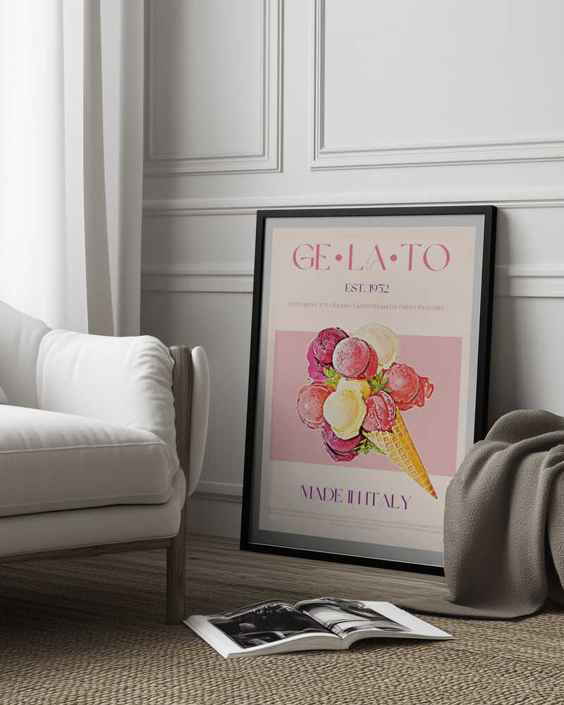 Vintage Style Gelato Poster | Poster
