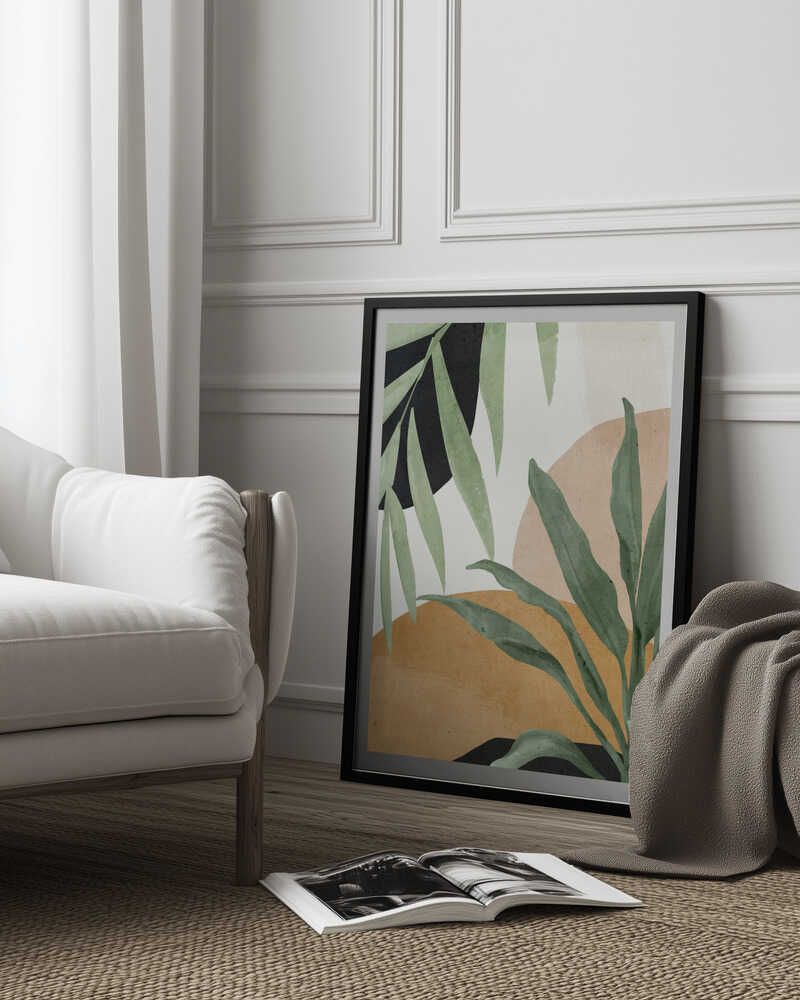 Abstrakte Kunst: Tropische Blätter | Poster