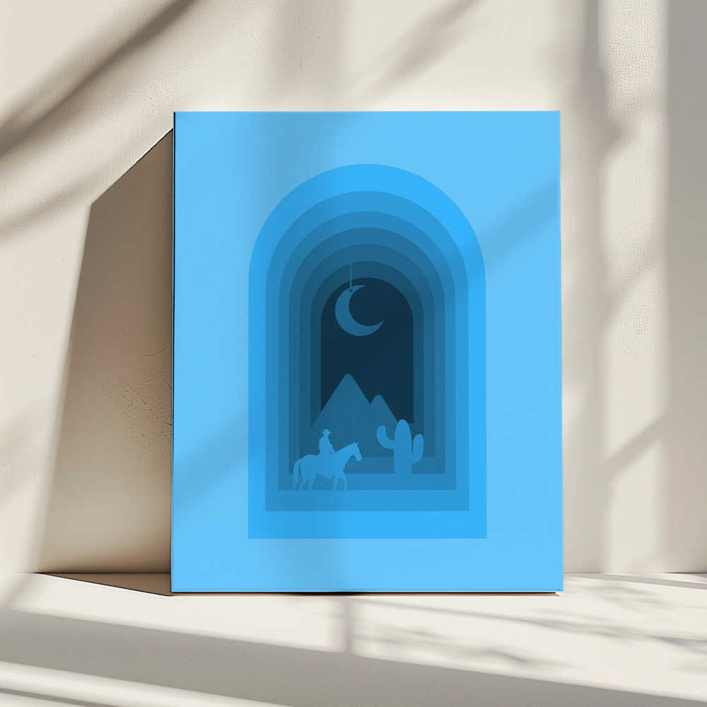 Desert Moon Journey | Canvas