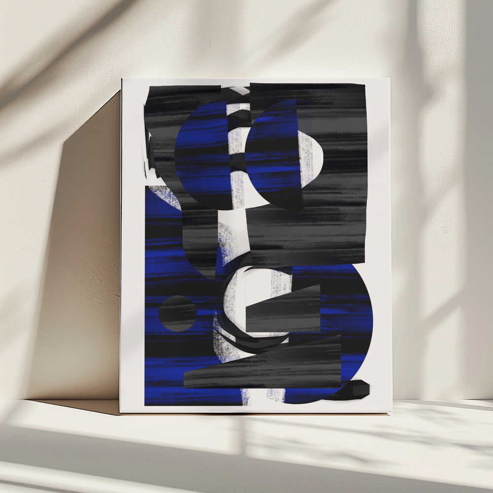 Collage minimaliste à rayures abstraites 28 | Toile