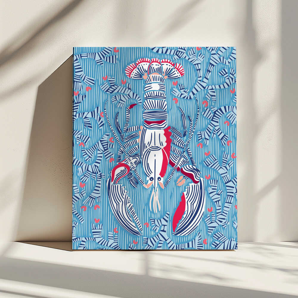 Crustacean Core bleu d'été | Toile