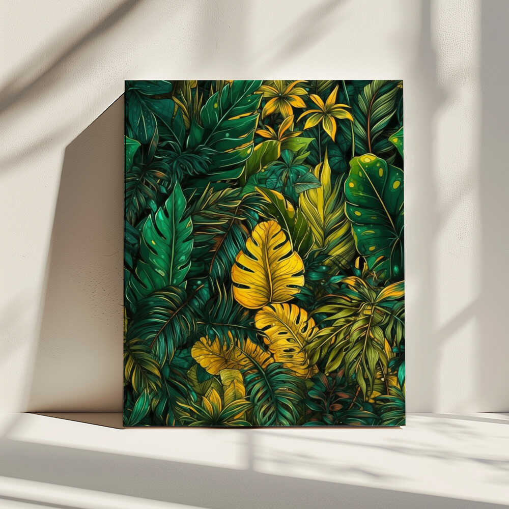 Aquarelles de fleurs et de feuilles (73) | Toile