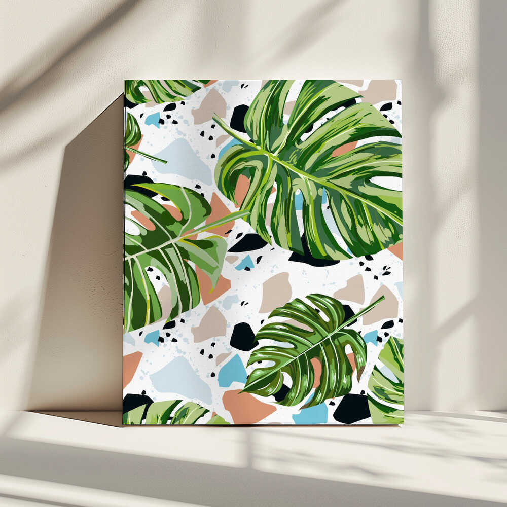 Et c'est dans la nature que je trouve les pièces manquantes | Terrazzo tropical | Toile