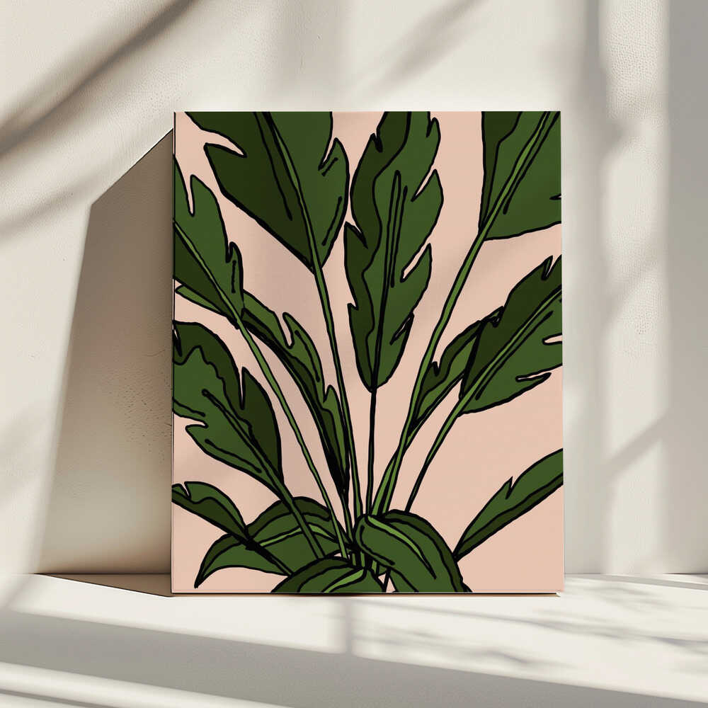 Tropische Blätter Kunst | Leinwand