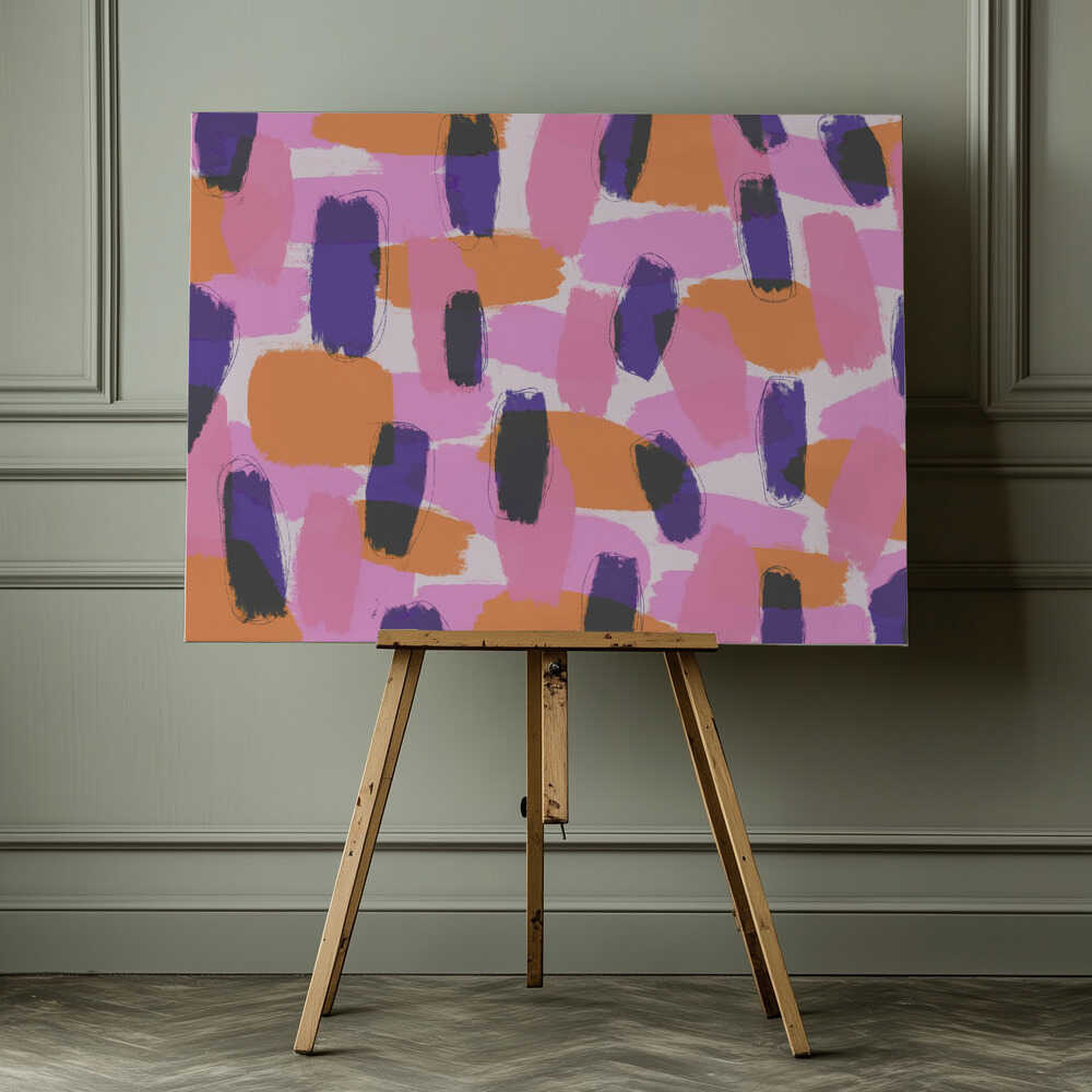 Traits de couleurs vives | Toile