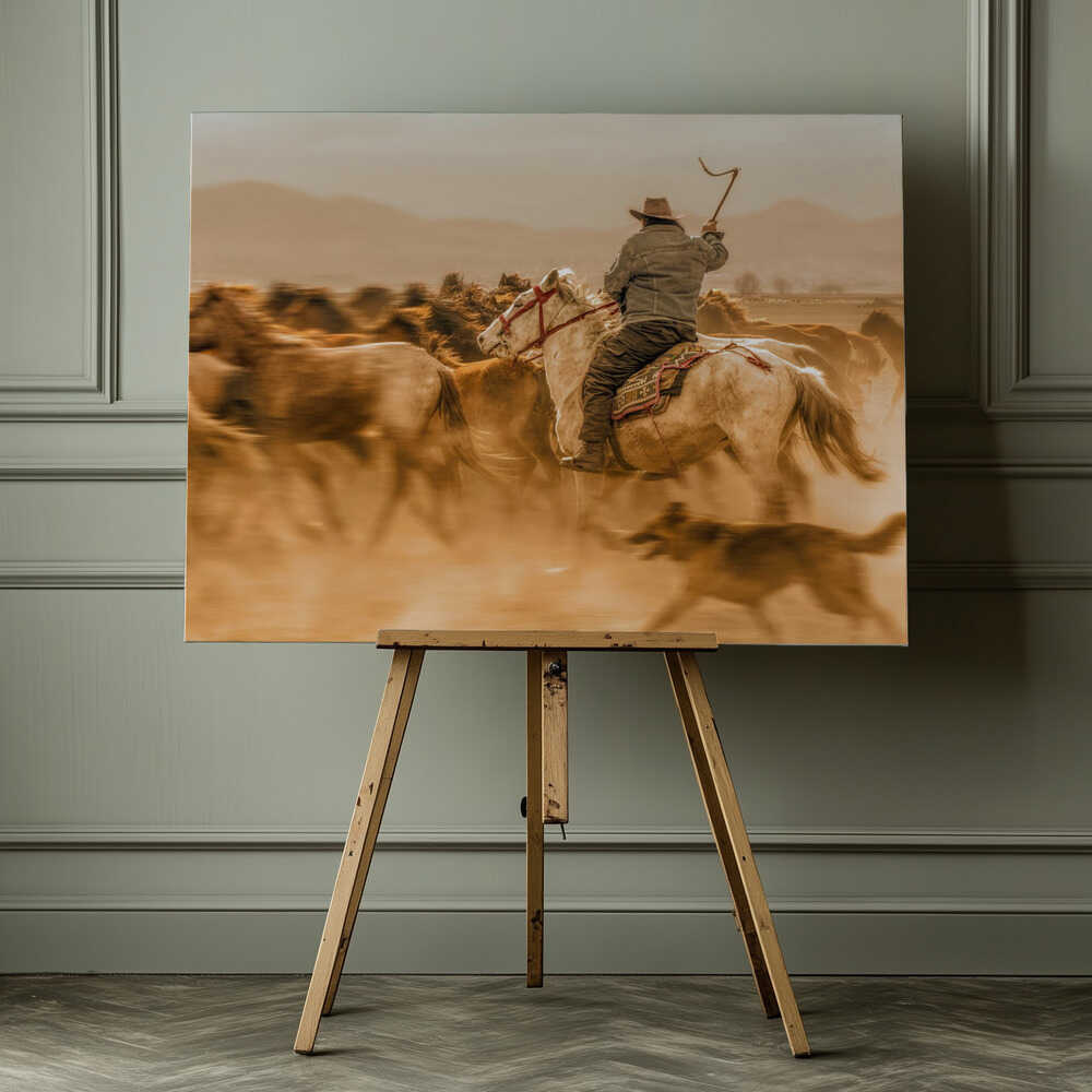 Wildpferde (auch bekannt als Yılkı Atları) | Leinwand