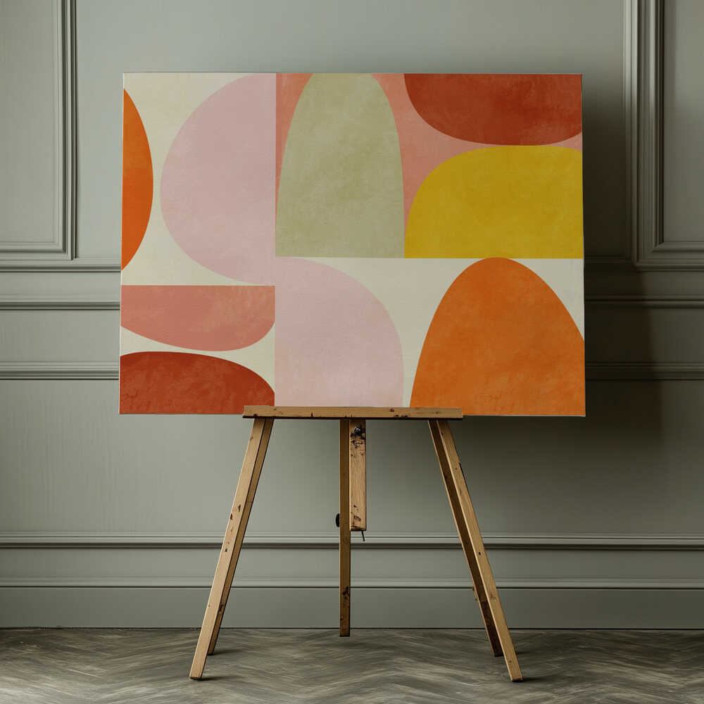 Warm Pastel Geometry | Canvas