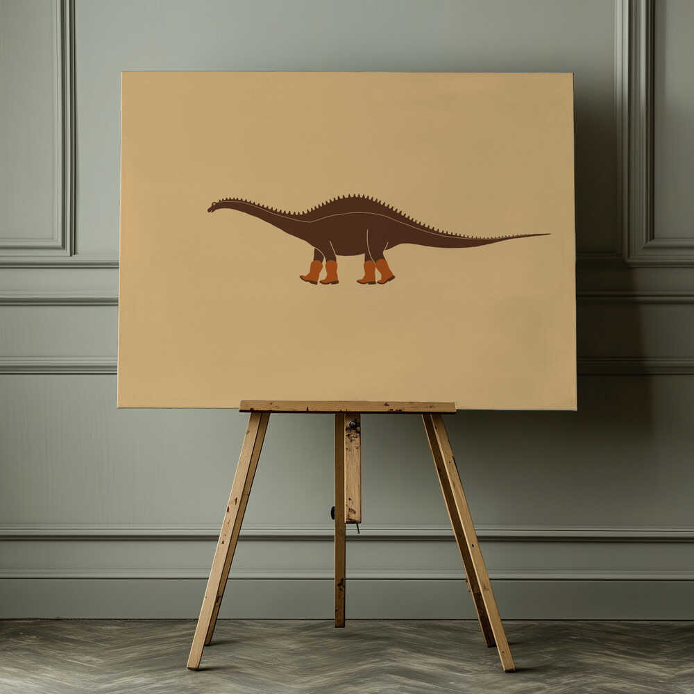 Rebbachisaurus Reba the Cowgirl Dinosaur Texture | Canvas