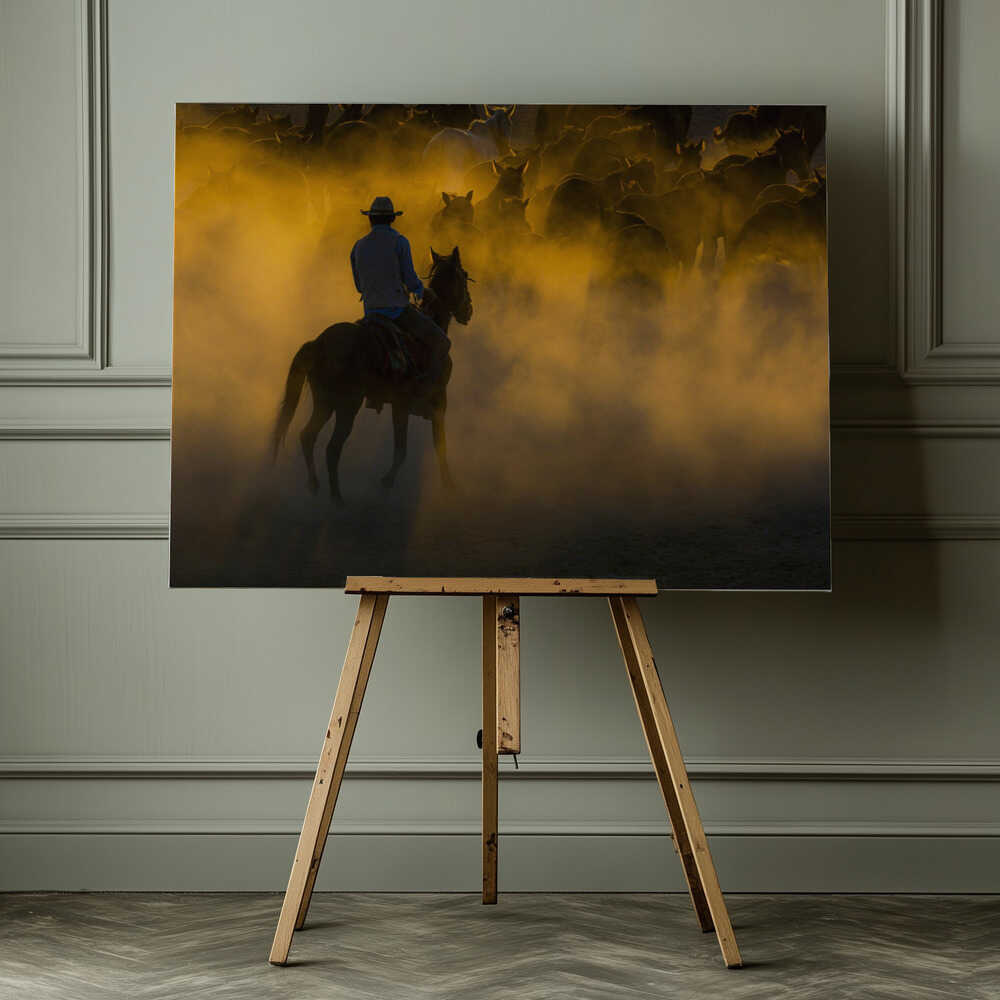 cowboy and horses | Canvas