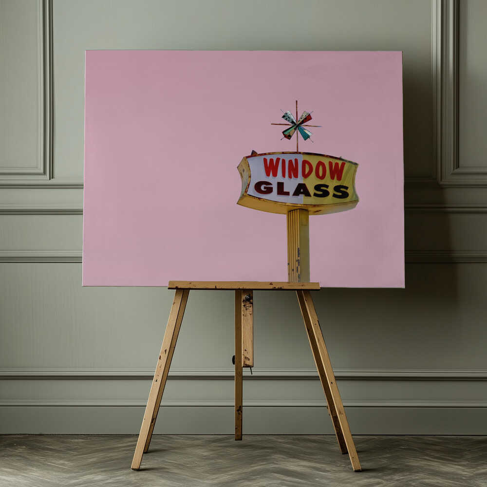 Panneau vintage Atomic Pink Starburst | Toile