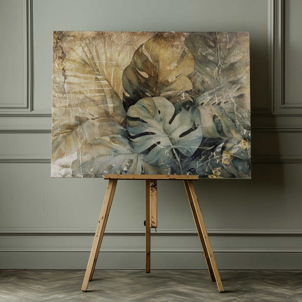 Illustration murale « Feuilles de jungle » n° 31 | Toile