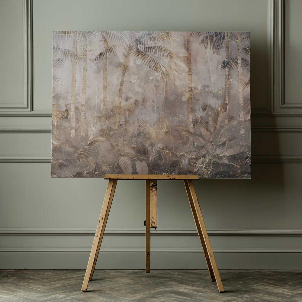 Illustration murale « Feuilles de jungle » n° 46 | Toile