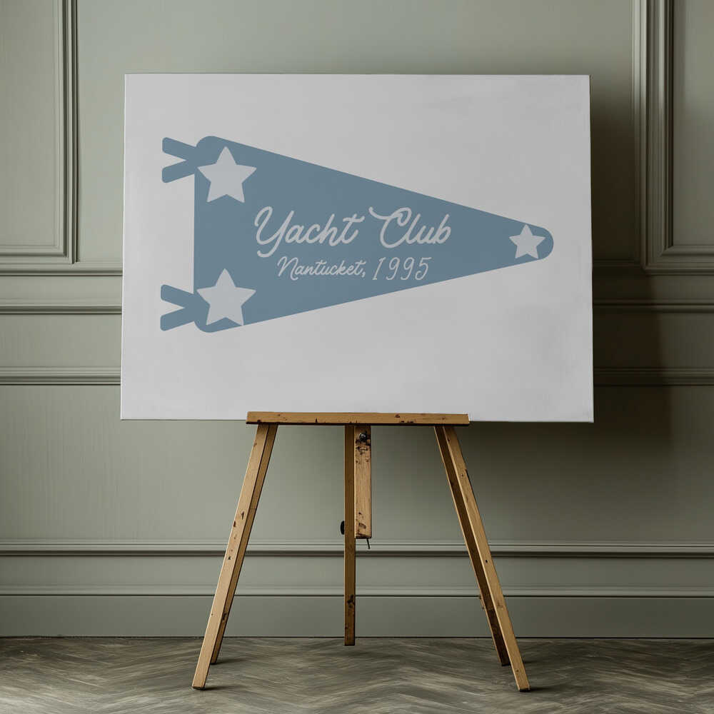 Fanion bleu du Yacht Club | Toile