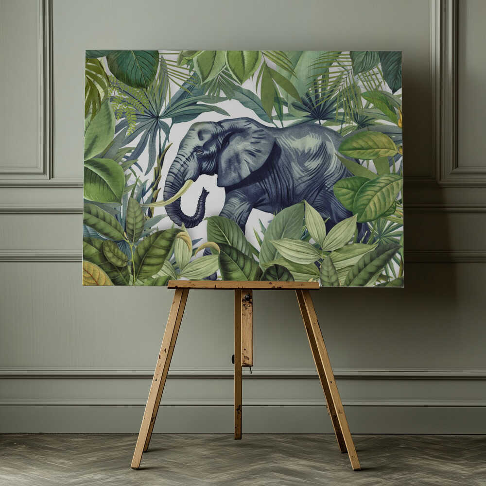 Elefanten-Dschungel | Leinwand