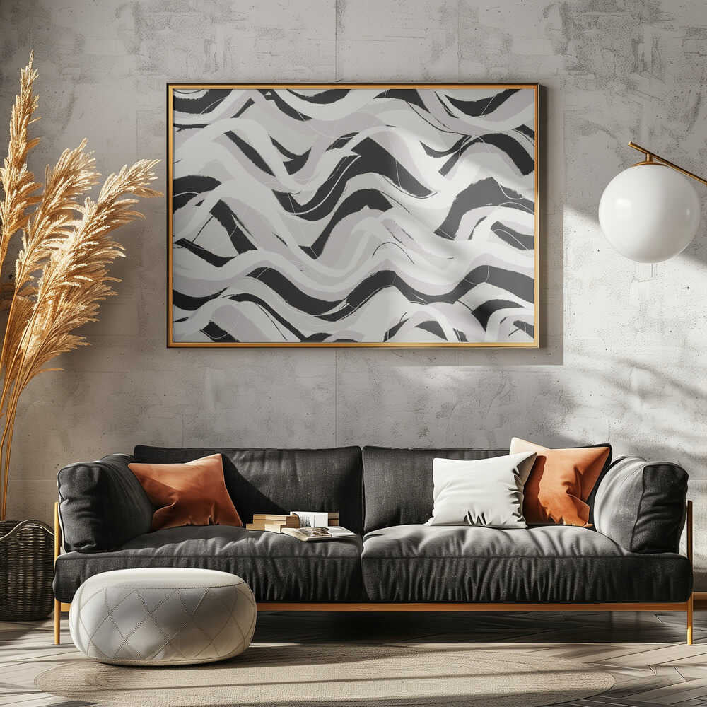 Monochrome Waves | Poster