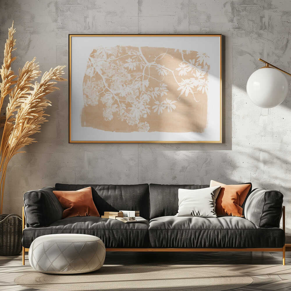 Orange Tree Foliage Silhouette | Poster