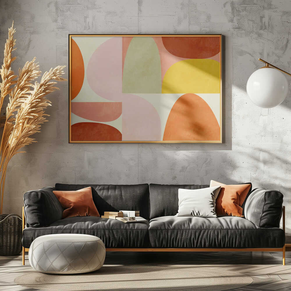 Warm Pastel Geometry | Poster