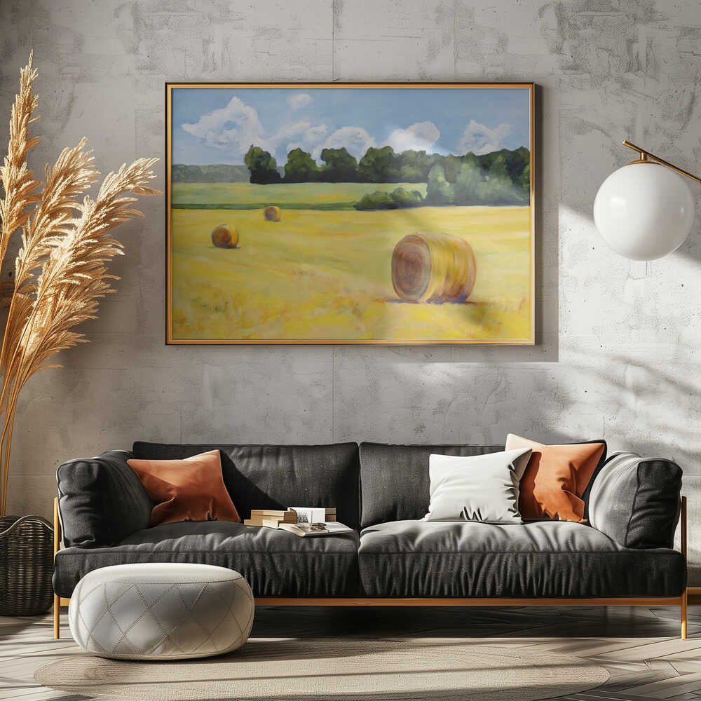 Summer Hay Bales | Poster