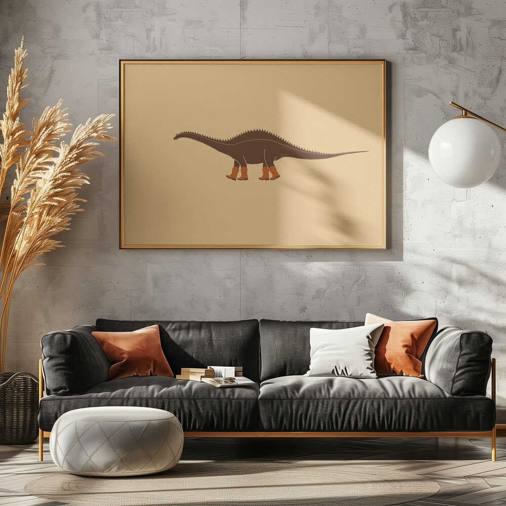 Rebbachisaurus Reba the Cowgirl Dinosaur Texture | Poster