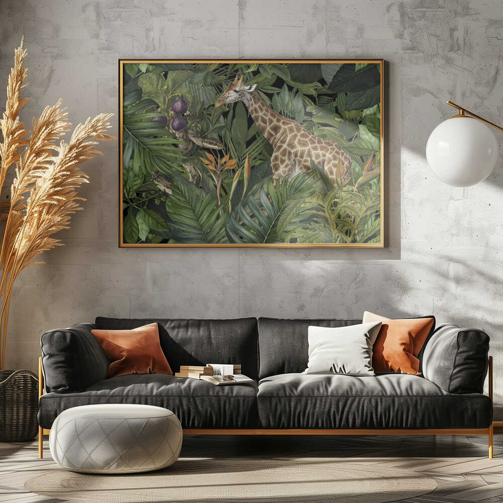 Giraffe and Snake | Poster