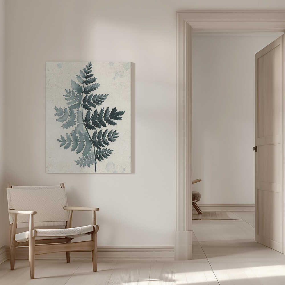 Teal watercolor fern 2 | Canvas