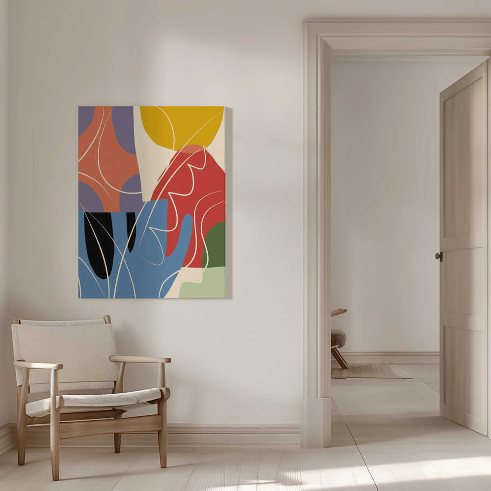 Collage abstrait de couleurs | Toile