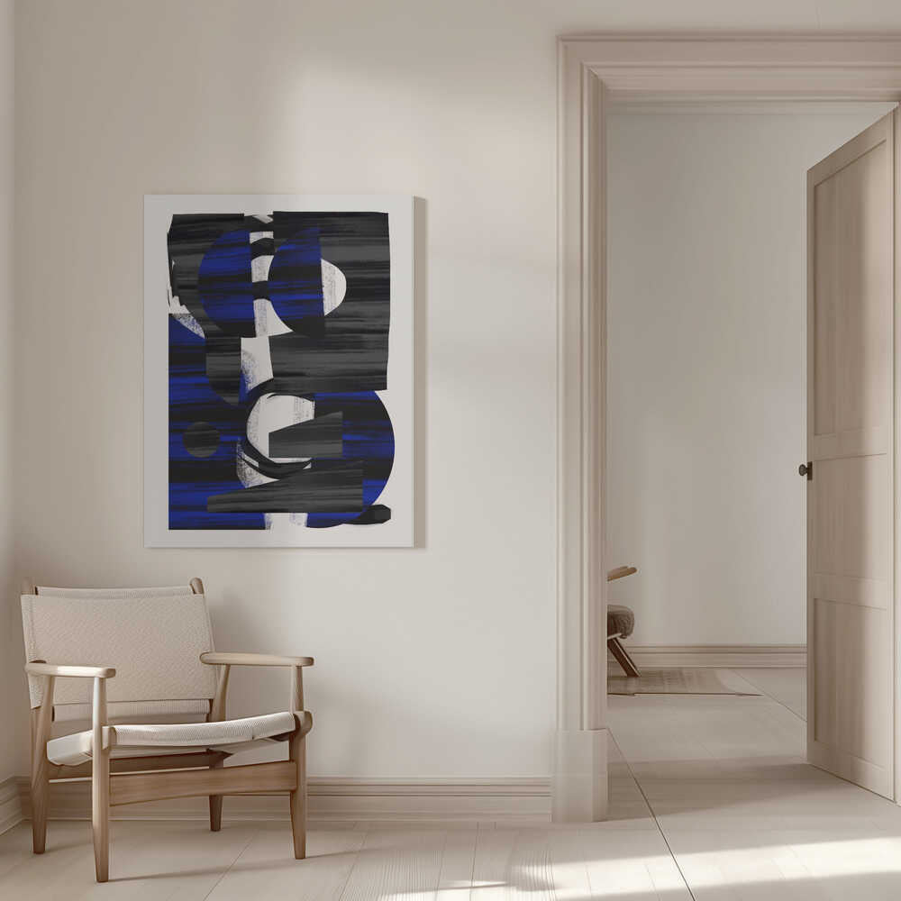 Collage minimaliste à rayures abstraites 28 | Toile