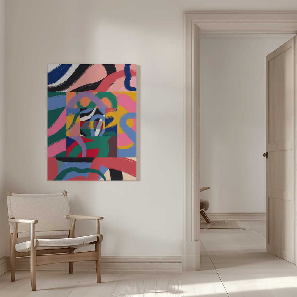 Ruban abstrait coloré | Toile