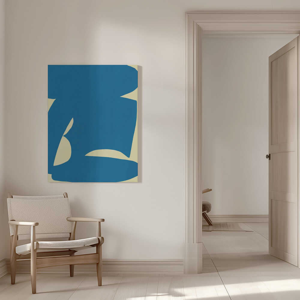 Abstrakte blaue Form | Leinwand