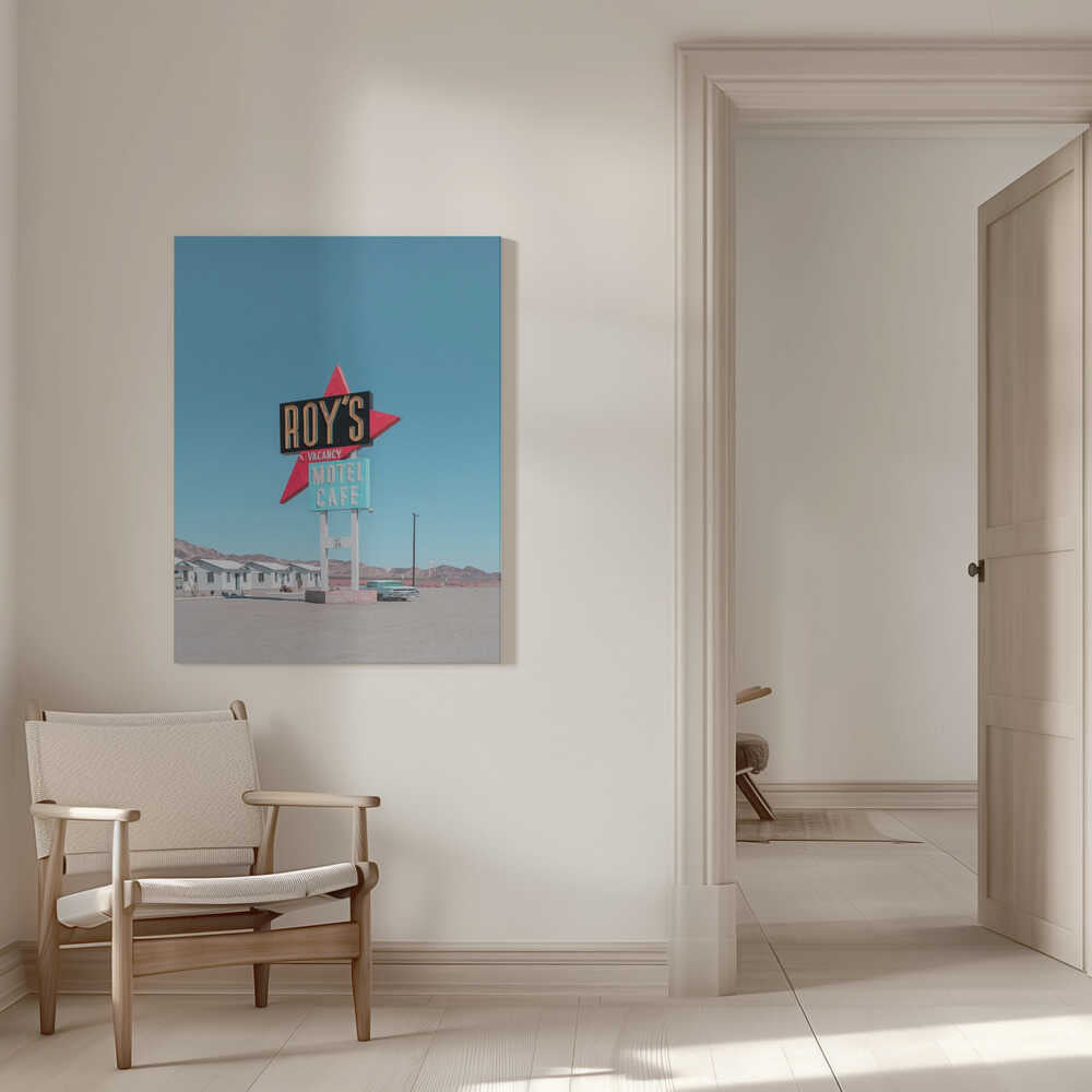 Enseigne rétro du Roy's Motel Cafe | Toile