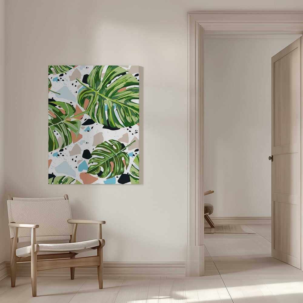 Et c'est dans la nature que je trouve les pièces manquantes | Terrazzo tropical | Toile