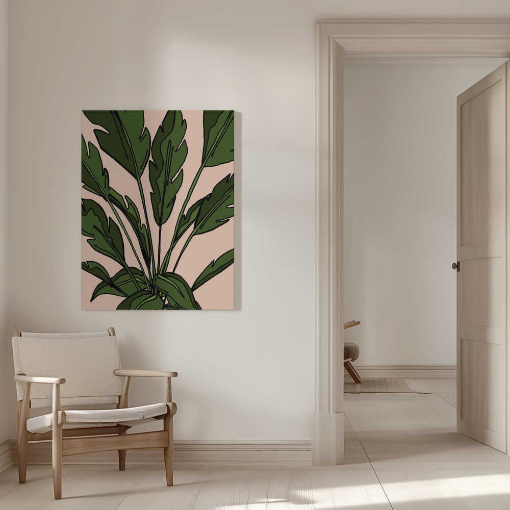 Tropische Blätter Kunst | Leinwand