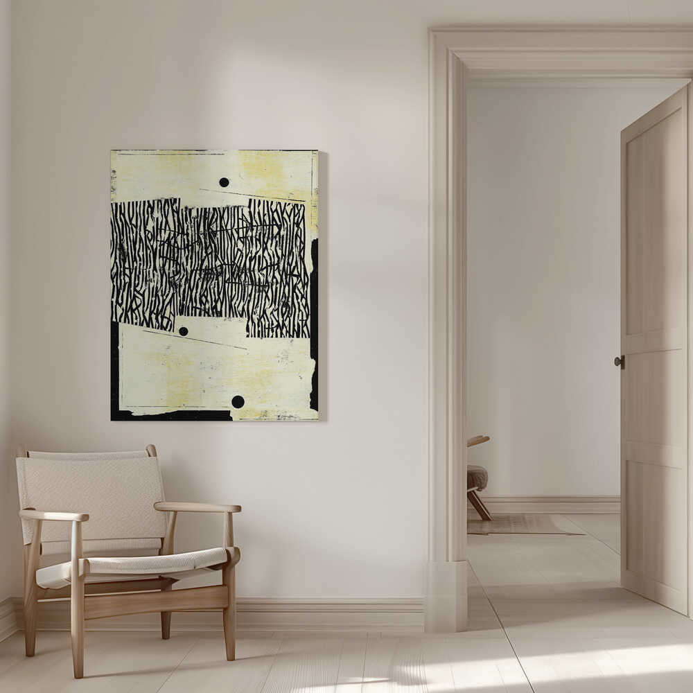 Schwarze Linienmuster | Leinwand