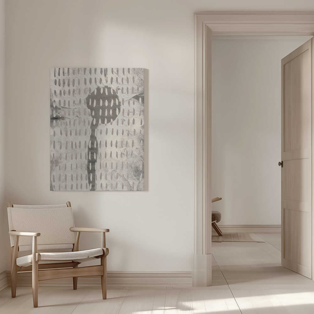 Abstrait contemporain en blanc et gris | Toile