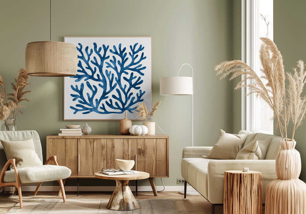 Coral square | Canvas