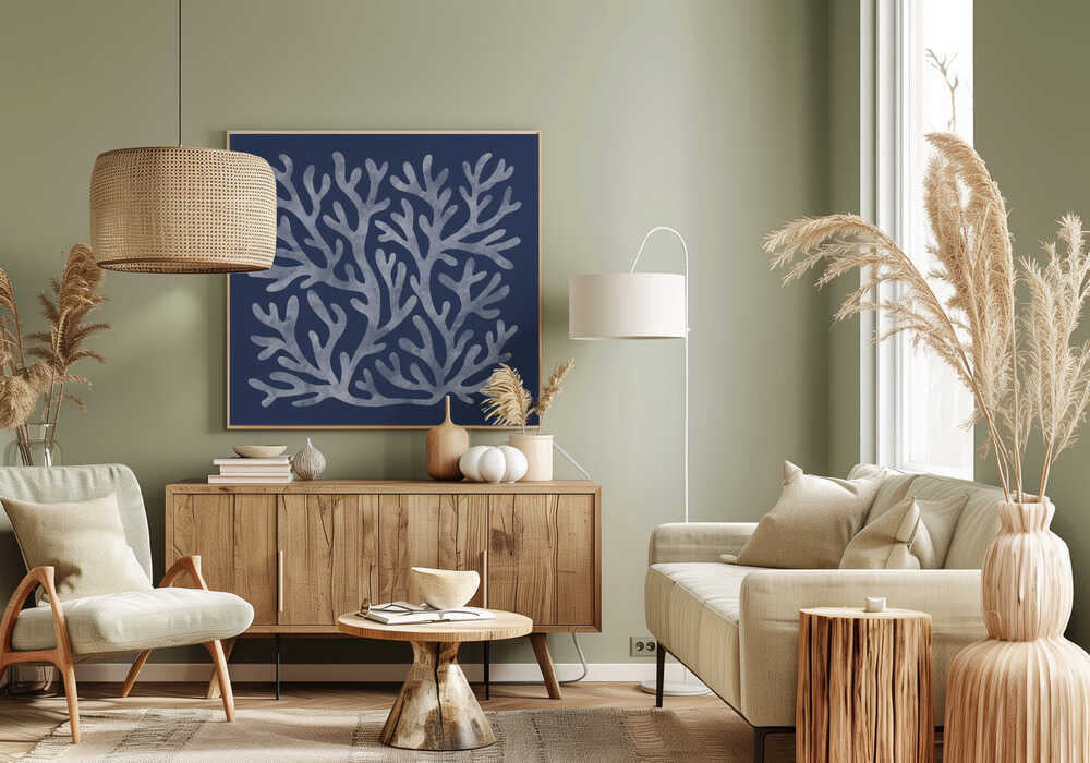 Coral square | Canvas