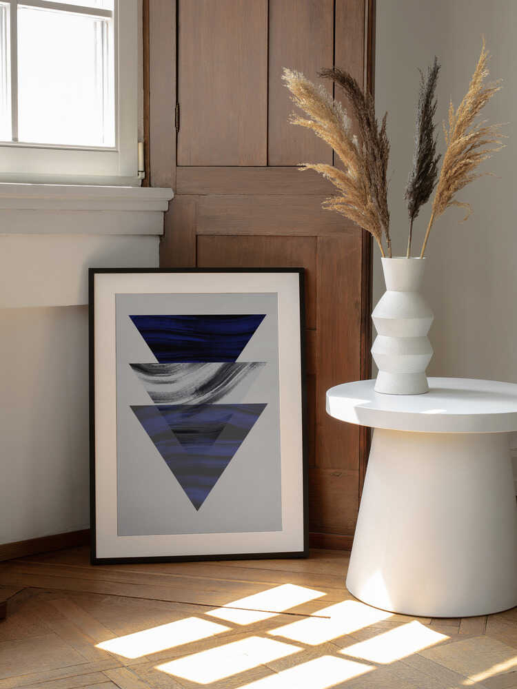 Drei geometrische Dreiecke | Poster