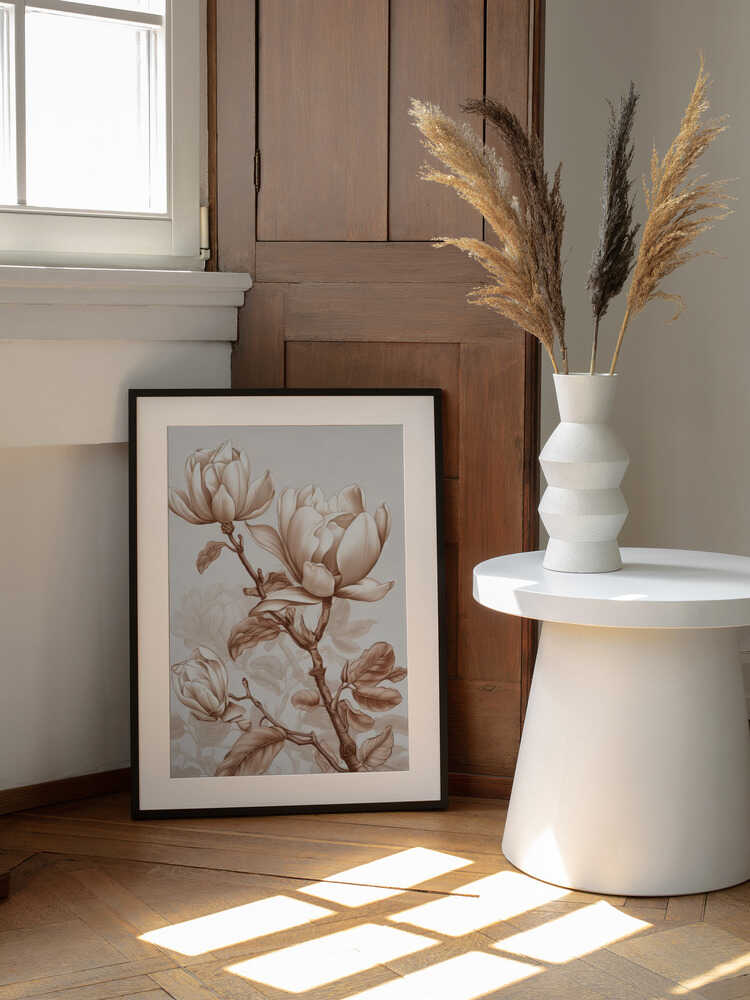 Beige Flowers 3 | Poster