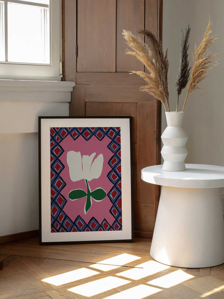 L'heure du jeu à carreaux pétales I | Affiche