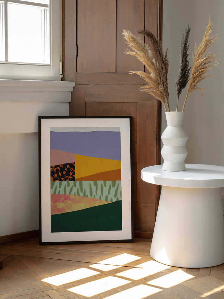 Geometrische Muster mit organischen Formen | Poster