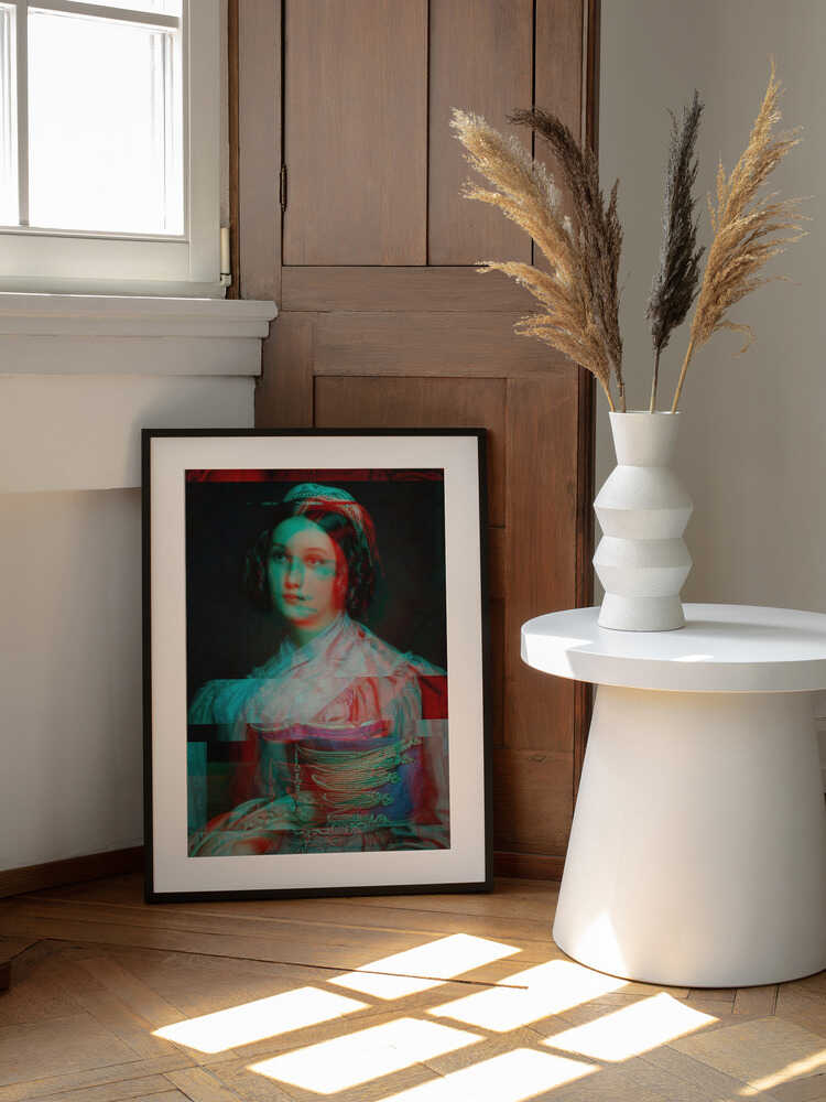 Verpixeltes Porträt einer Frau | Poster