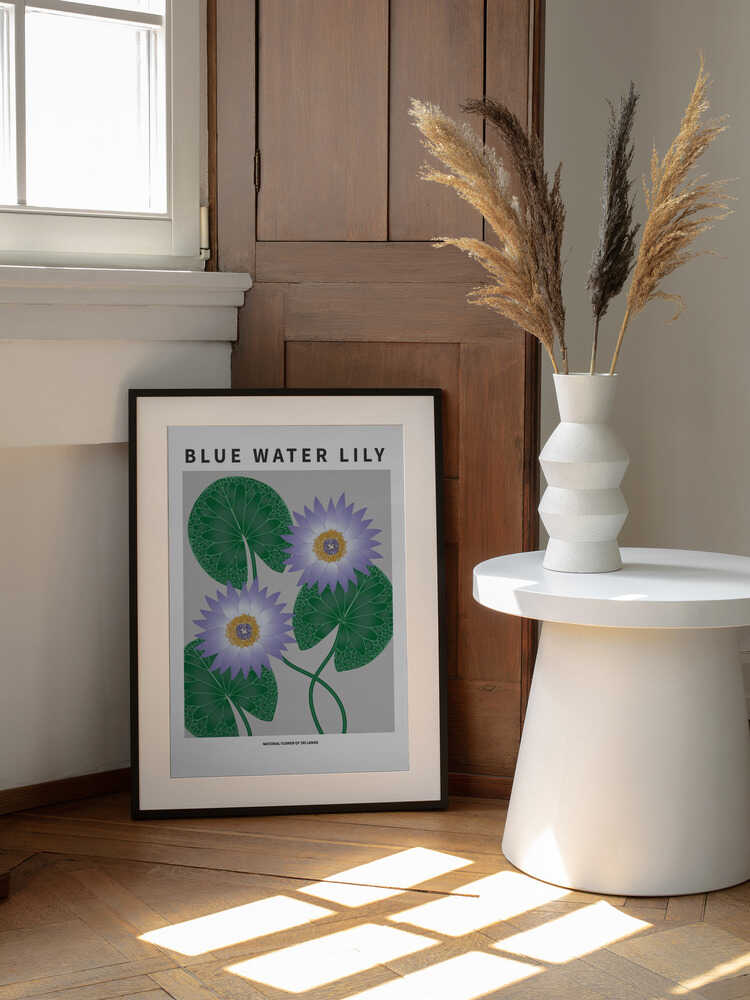 Nénuphar bleu - Fleur nationale du Sri Lanka | Affiche