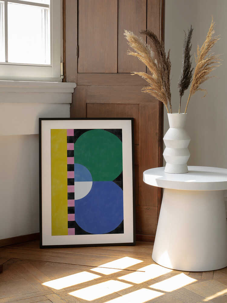 Bunte Geometrieblöcke und -formen | Poster