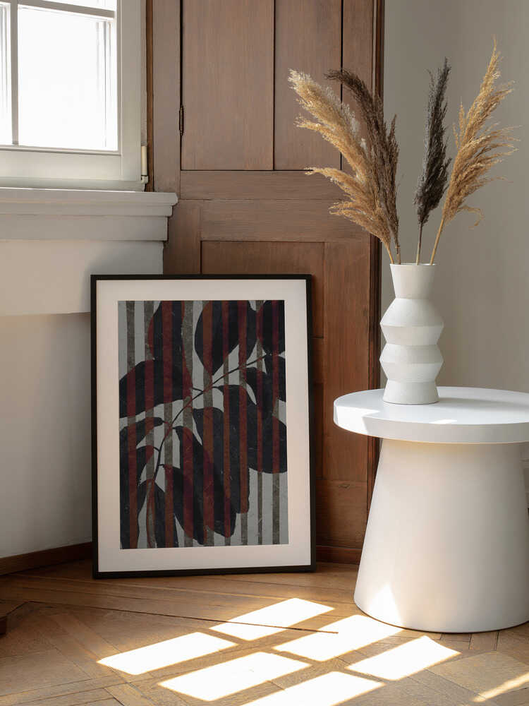 Gestreiftes Pflanzenmotiv | Poster